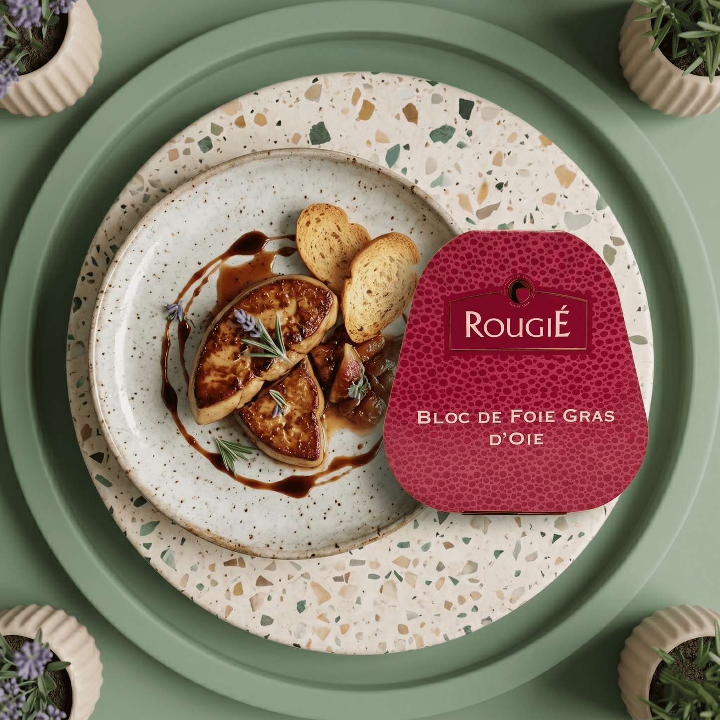 75g Gänsestopfleberblock - Foie Gras - Trapez von ROUGIE - Delikatess Express