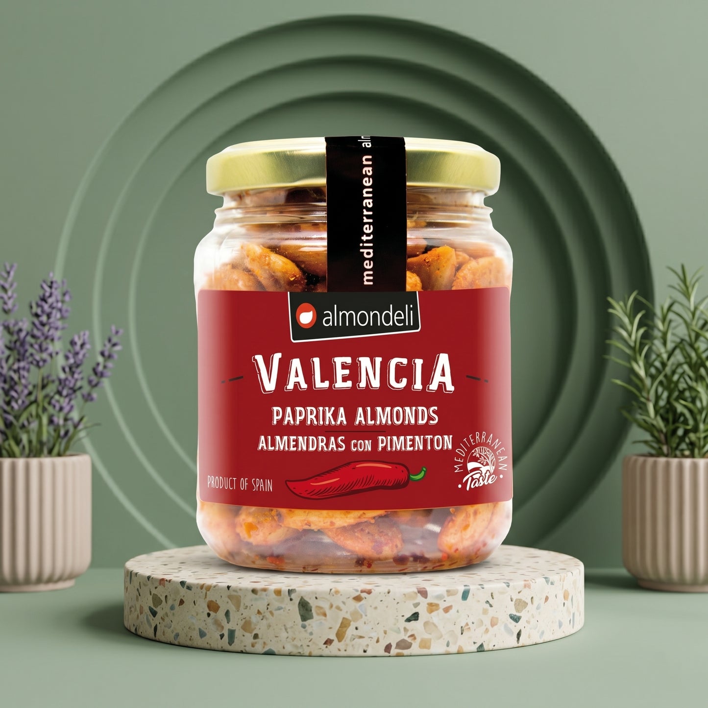 ALMONDELI Valencia Mandeln – scharfe Paprika (125g)