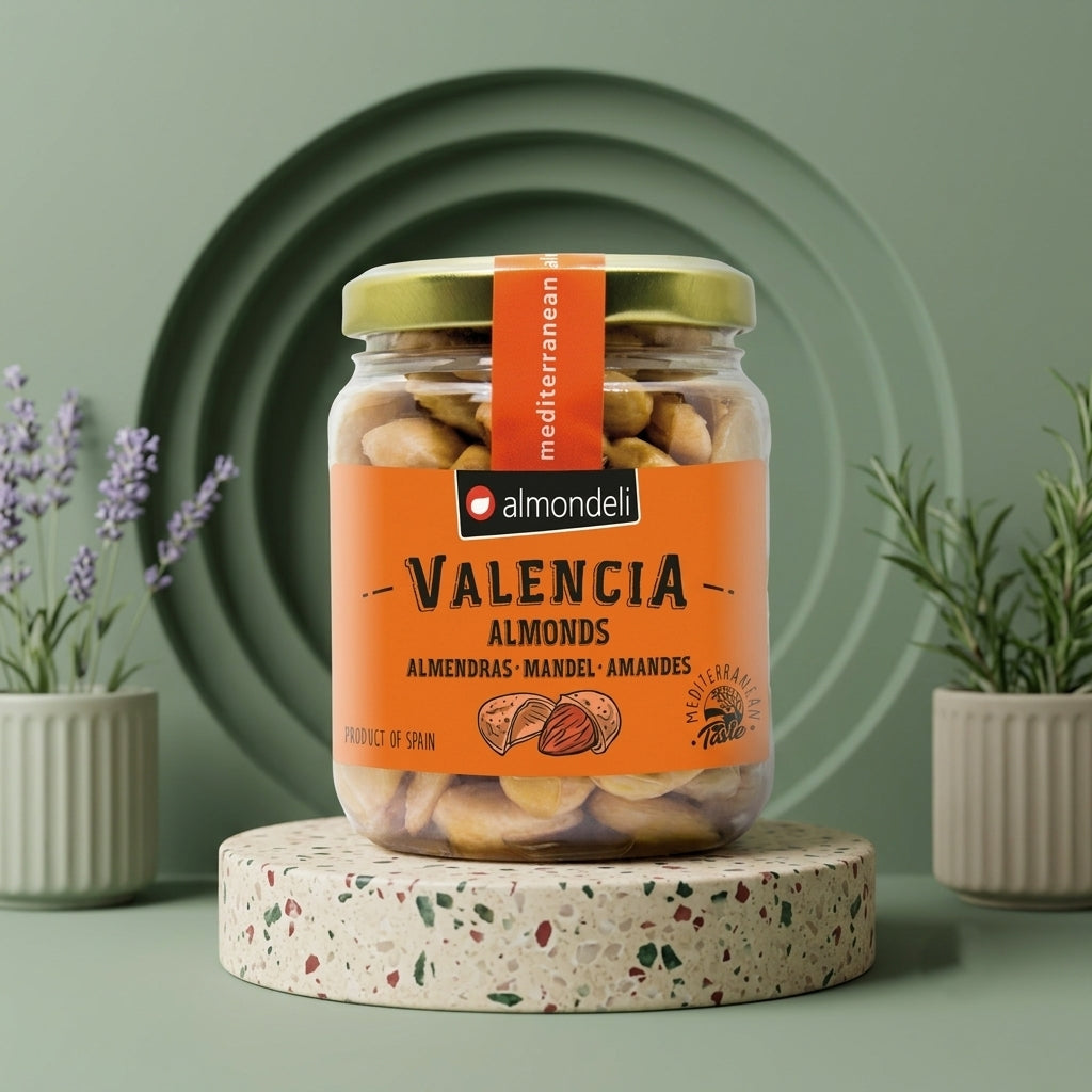 ALMONDELI Valencia Mandeln ohne Haut – Gekochte & gesalzene Premium-Mandeln