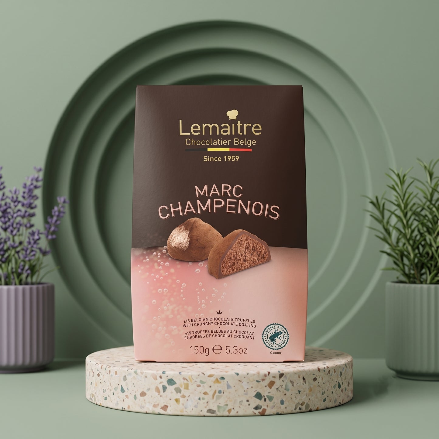 LEMAITRE Kakaokonfekt Marc de Champagne 150g – Zartschmelzende Trüffelspezialität