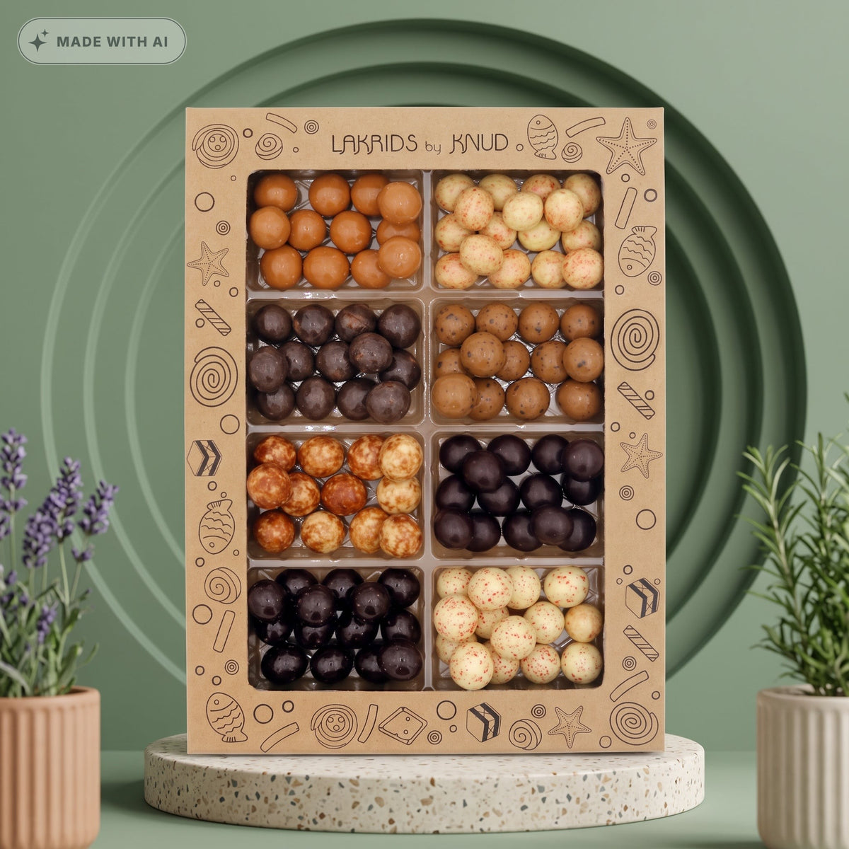 Knud Lakritz Geschenkset Gourmet Selection (500 g) – 8 Schoko-Lakritzkugeln
