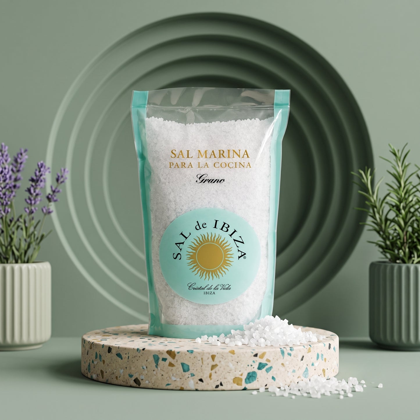 SAL DE IBIZA Sal Marina Grano 1000g – Grobes Meersalz aus Ibiza