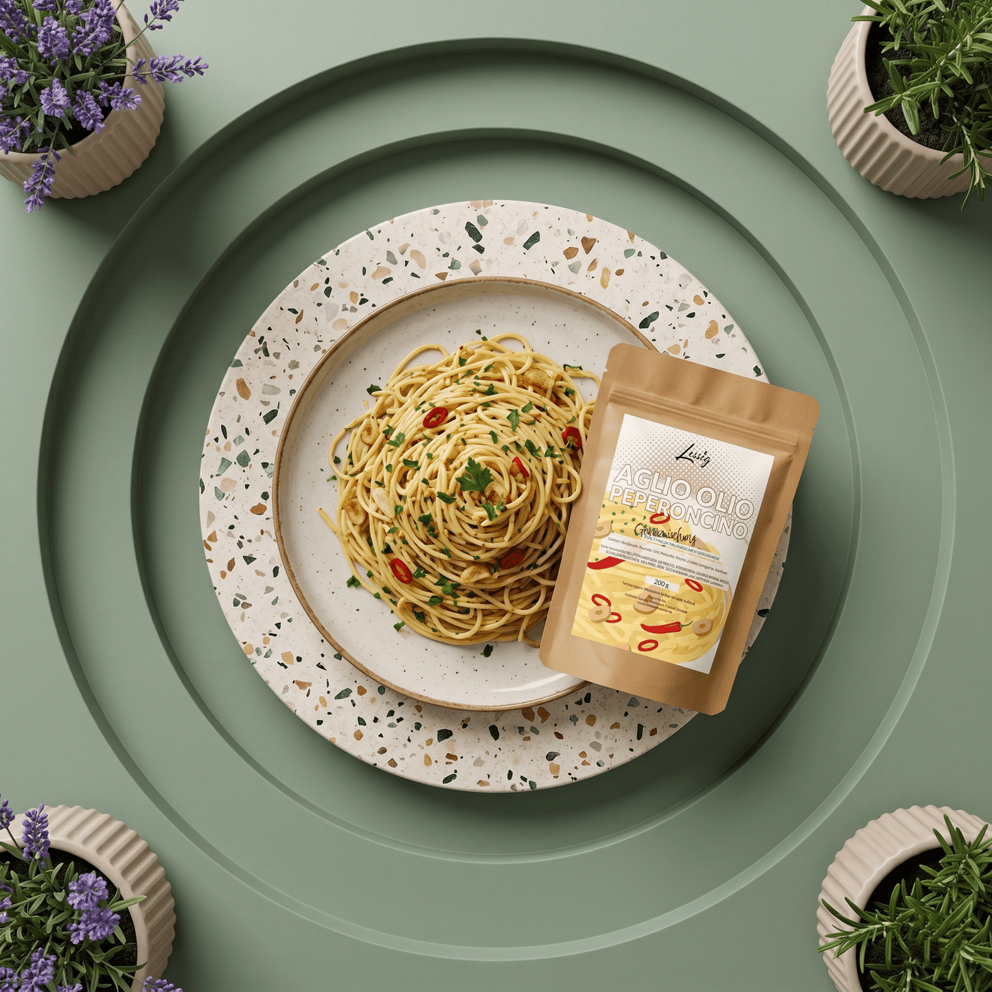 Aglio Olio Peperoncino Gewürz LESSIG - Delikatess Express