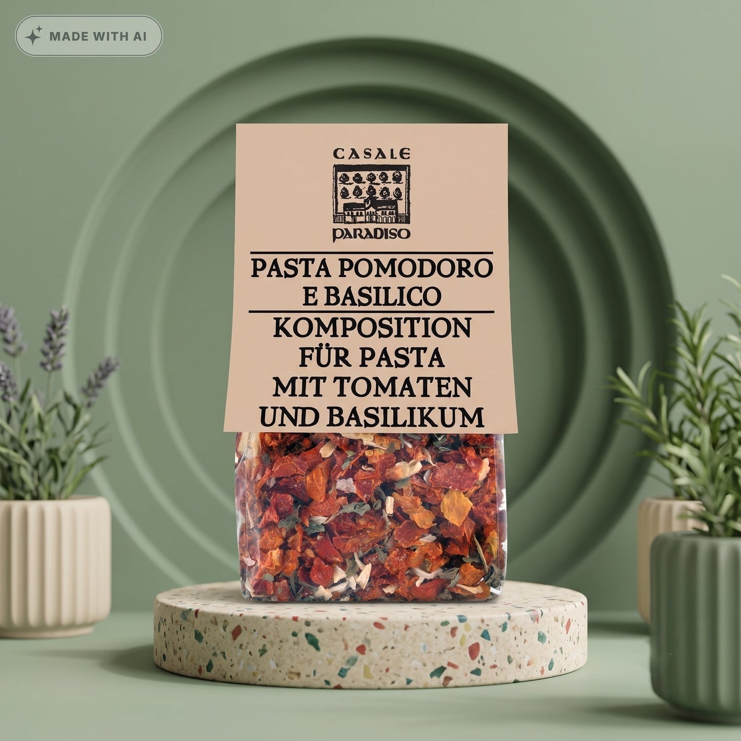 CASALE PARADISO Pasta „Pomodoro e Basilico“ – Gewürzmischung Tomate-Basilikum - Delikatess Express