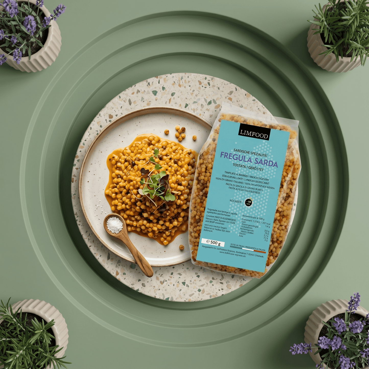 Fregola Sarda Pasta, Kugelpasta Tostada LIMFOOD - Delikatess Express