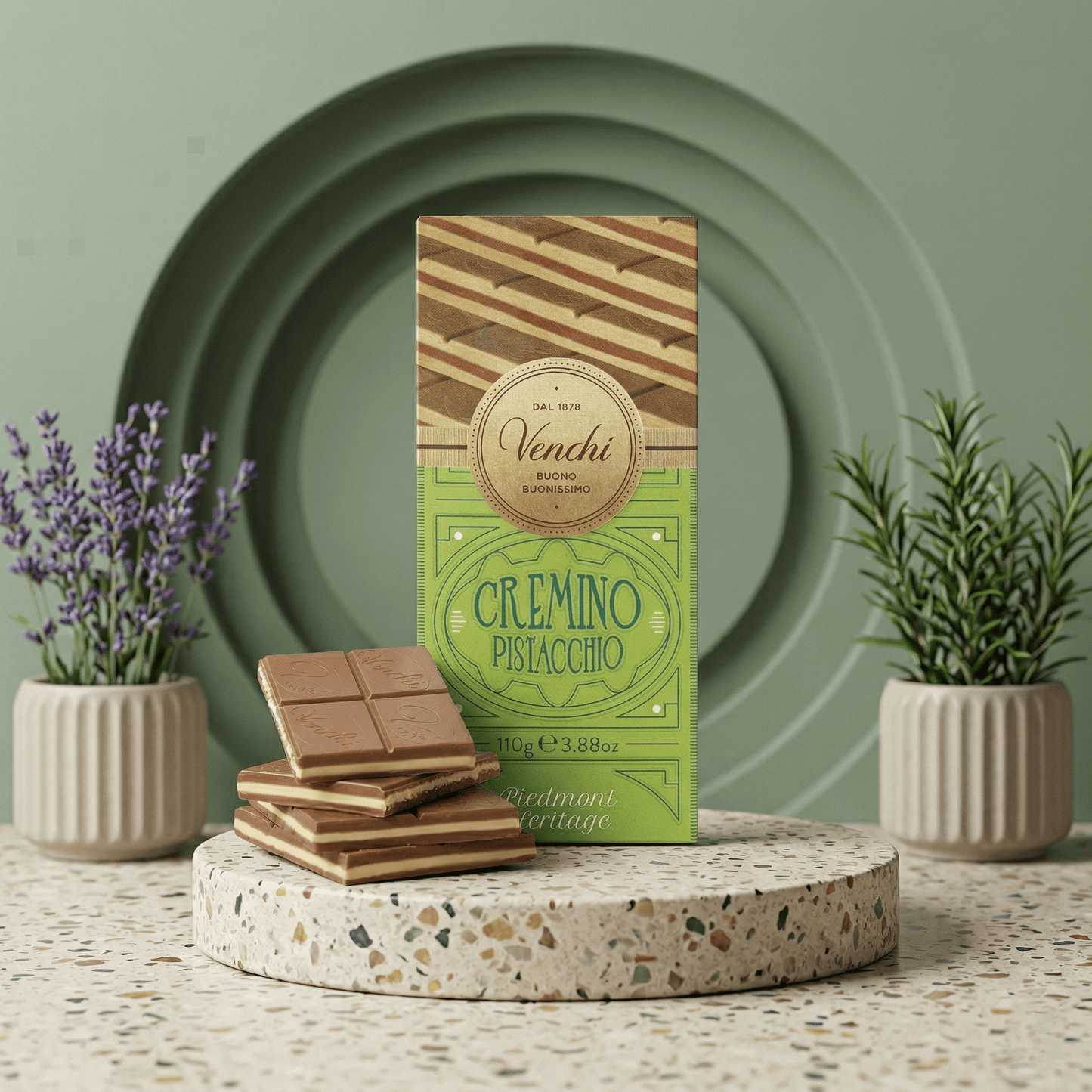 Gianduia - Pistazienschokolade, leicht gesalzen - Delikatess Express