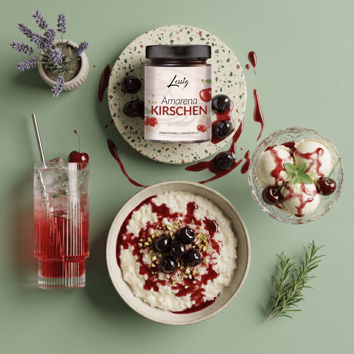 Maraschino Amarena Kirschen LESSIG - Delikatess Express