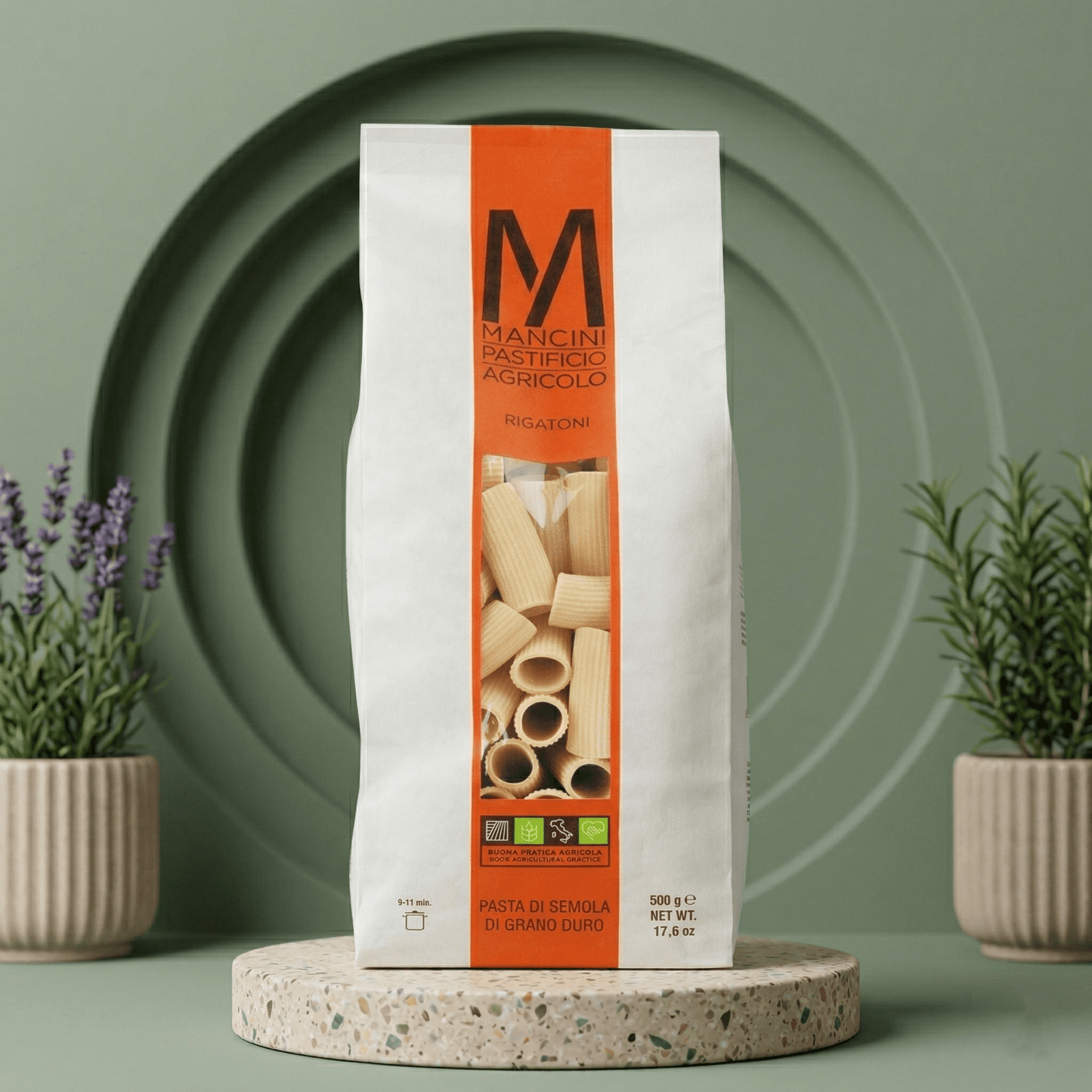 Rigatoni Röhrennudeln, Hartweizenpasta von Pasta Mancini - Delikatess Express