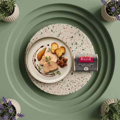 145g Entenleberblock mit Armagnac, Foie Gras de Canard ROUGIE - Delikatess Express