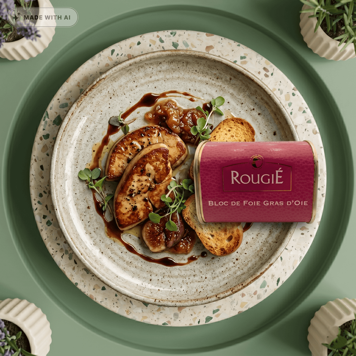 145g Gänsestopfleberblock - Foie Gras von ROUGIE - Delikatess Express