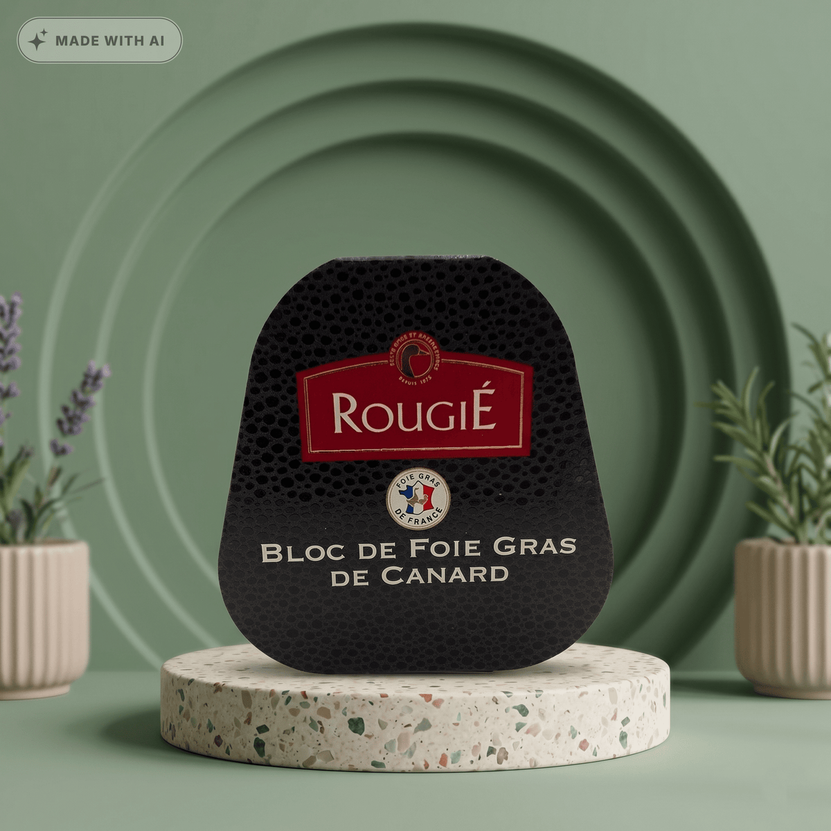 75g Entenleberblock mit Armagnac, Trapez Foie Gras ROUGIE - Delikatess Express