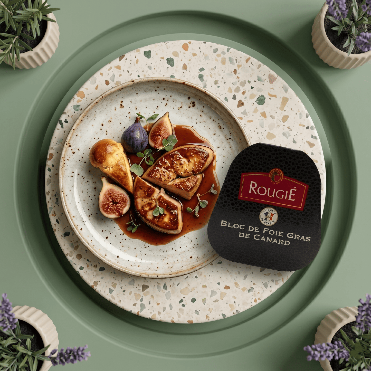 75g Entenleberblock mit Armagnac, Trapez Foie Gras ROUGIE - Delikatess Express