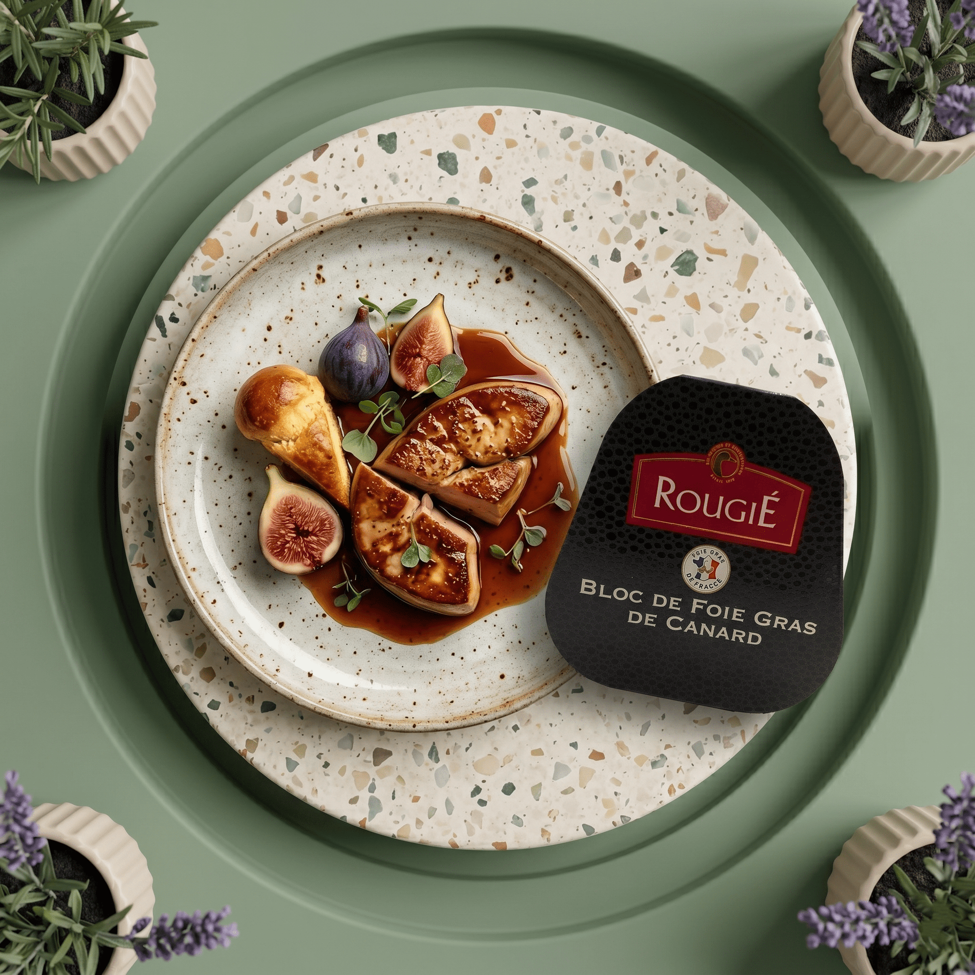 75g Entenleberblock mit Armagnac, Trapez Foie Gras ROUGIE - Delikatess Express