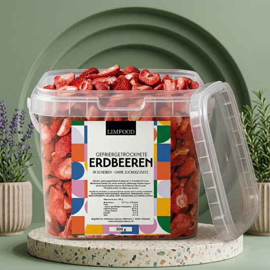 Gefriergetrocknete Erdbeeren in Scheiben LIMFOOD