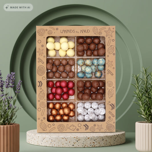 Knud Lakritz Geschenkset Winter & Klassik (500 g) – 8 Schoko-Lakritzkugeln