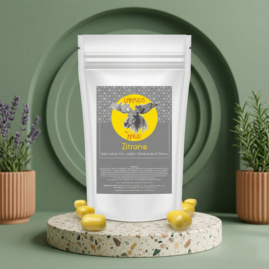 Lakritz Kugeln mit weißer Schokolade und Zitrone