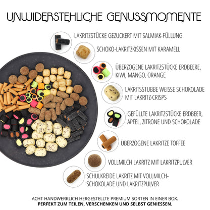 KNUD Lakritz Geschenkset 8-teilig – Premium Mix mit & ohne Schokolade - Delikatess Express