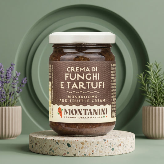 Montanini Pilzcreme mit schwarzen Sommertrüffeln (140g) – Salsa Tartufata