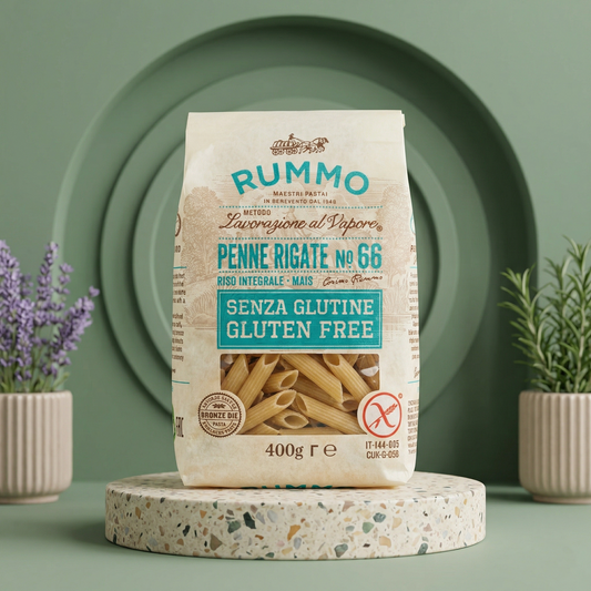 Penne Rigate N°66, glutenfrei - Nudeln aus Vollkornreis und Mais RUMMO