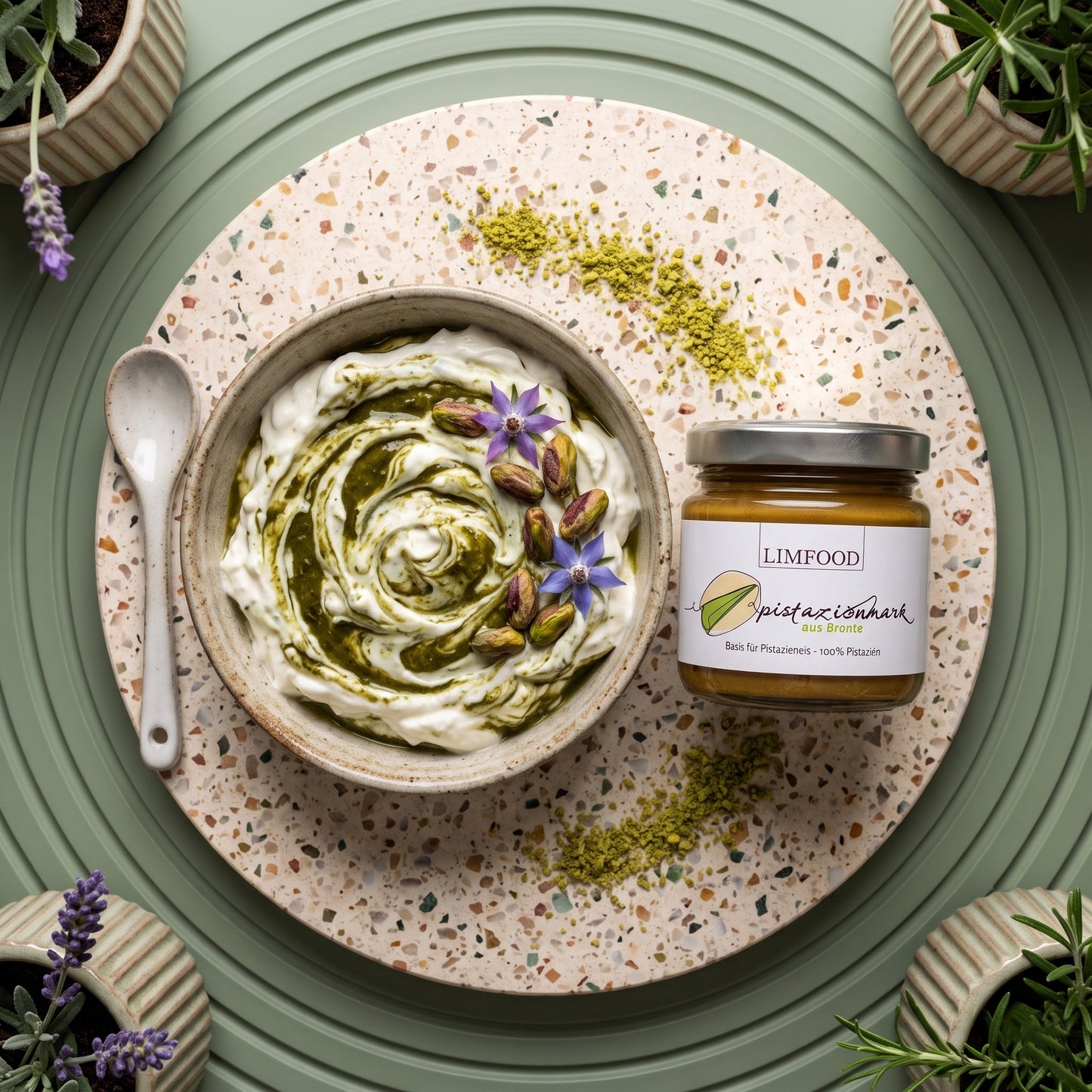 LIMFOOD 100% reines Pistazienmark aus Bronte – Premium Pistazienpaste