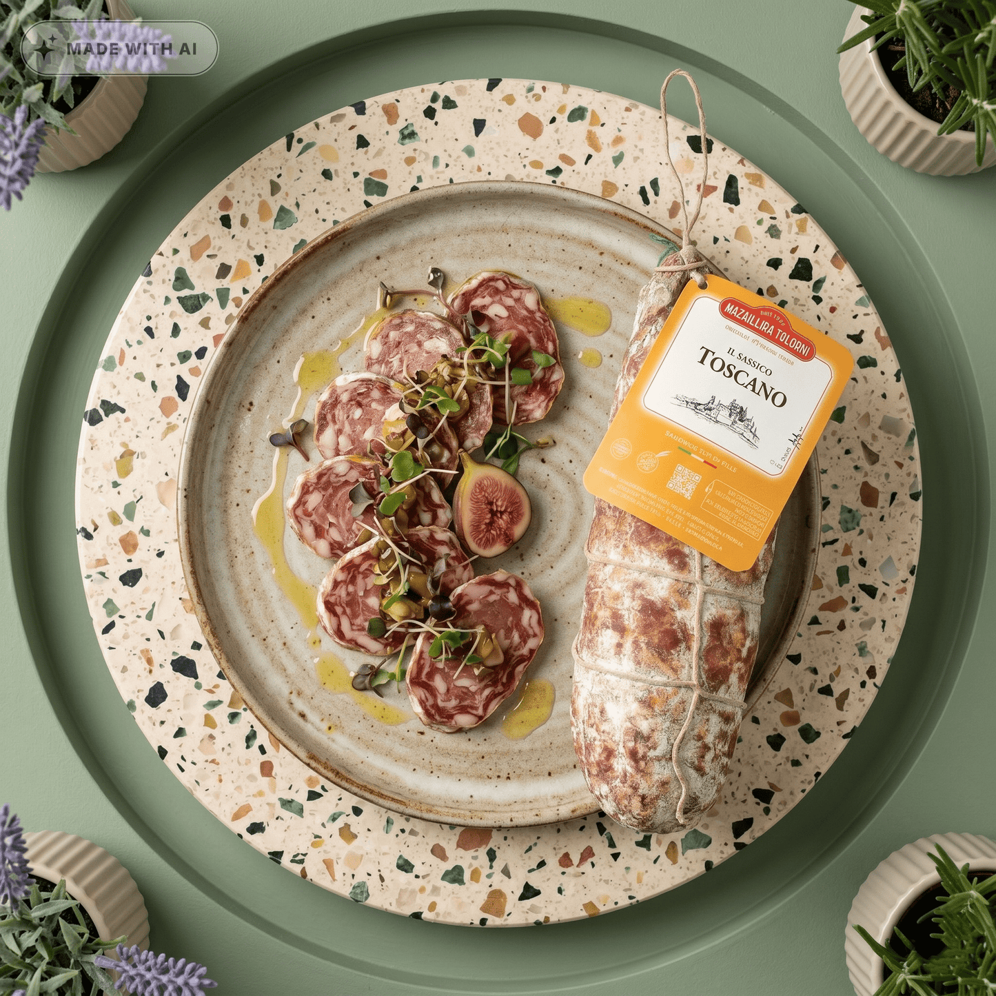 Authentische toskanische Salami - Salame Classico Toscano FALORNI - Delikatess Express