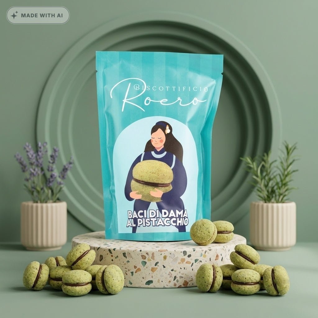 Baci di Dama mit Pistazie – Italienischer Doppelkeks - Delikatess Express