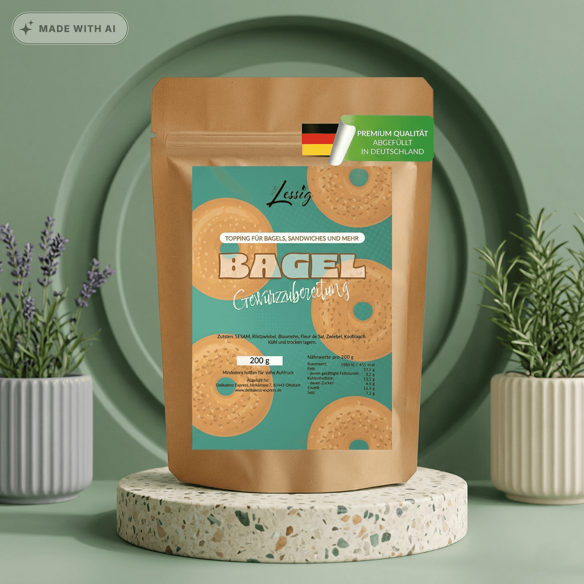 Bagel Gewürz - Everything But The Bagel Seasoning LESSIG - Delikatess Express