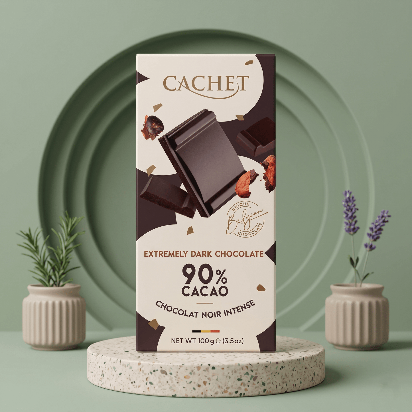 Bitterschokolade 90% von CACHET - Delikatess Express