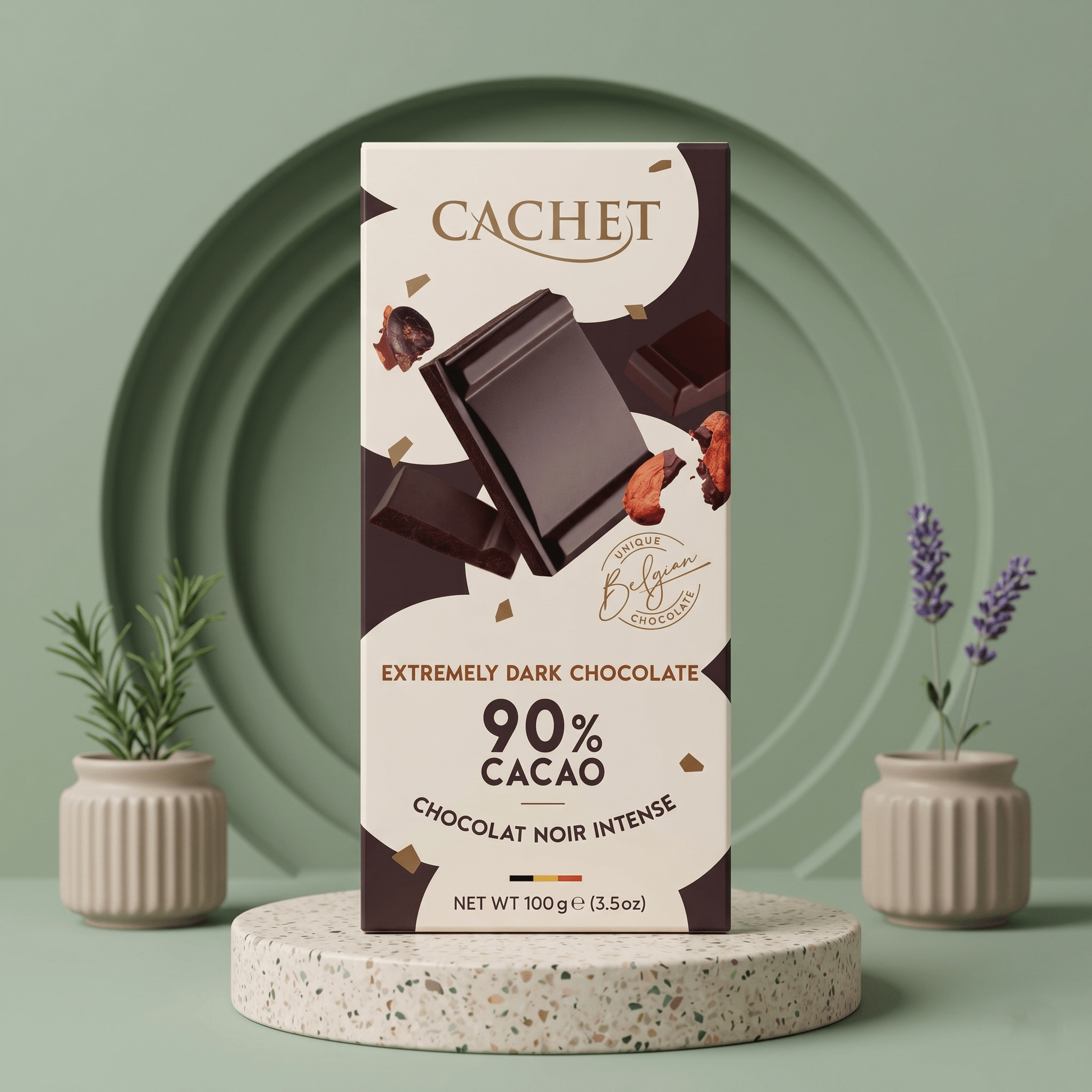 Bitterschokolade 90% von CACHET - Delikatess Express