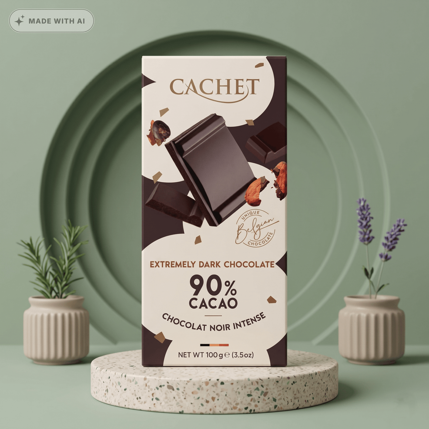 Bitterschokolade 90% von CACHET - Delikatess Express
