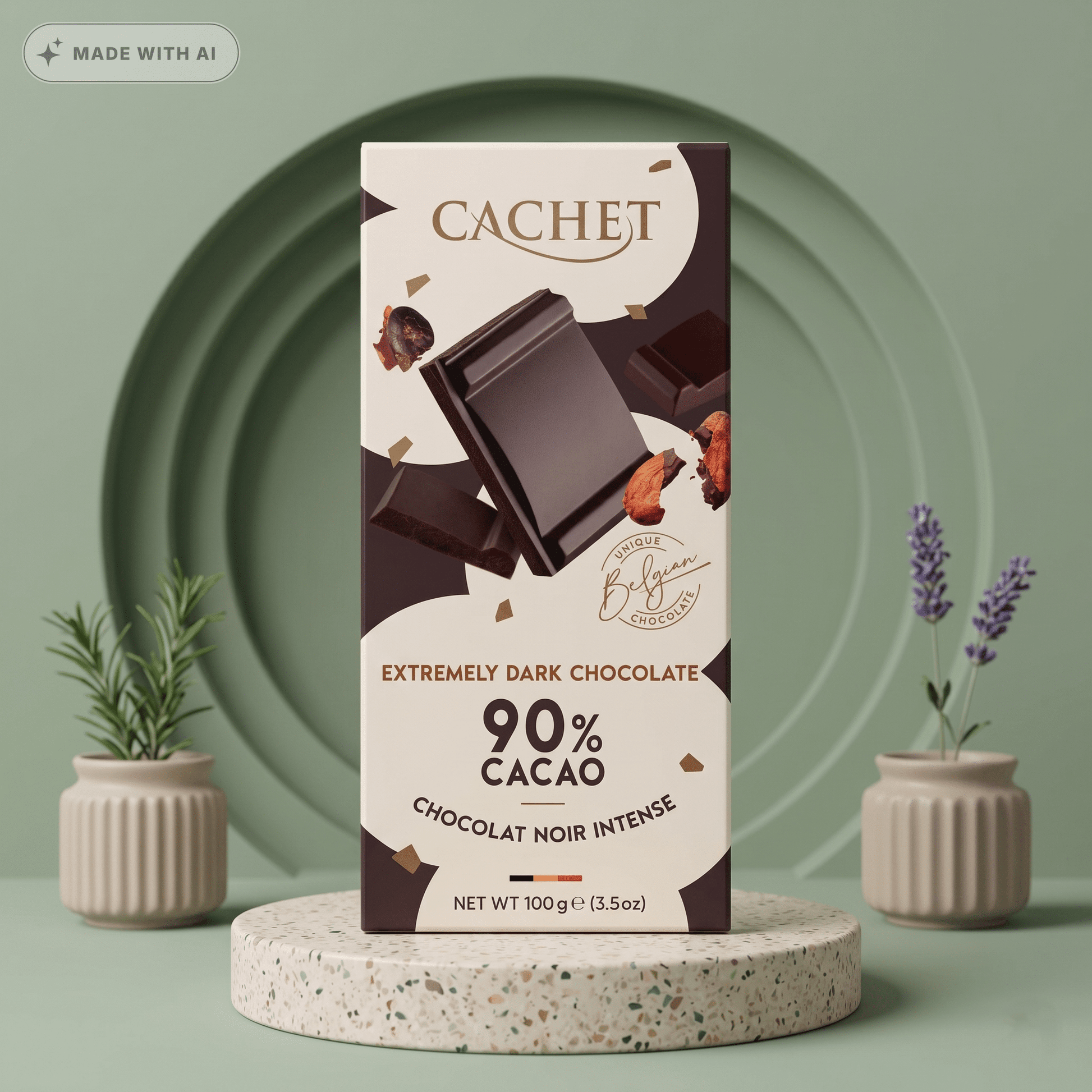 Bitterschokolade 90% von CACHET - Delikatess Express