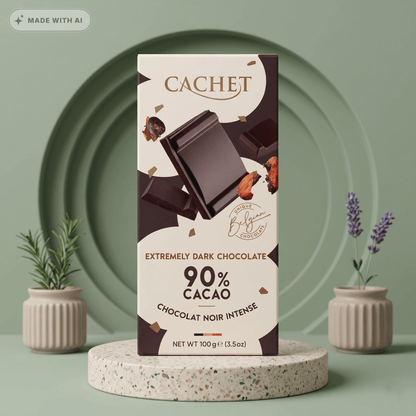 Bitterschokolade 90% von CACHET - Delikatess Express