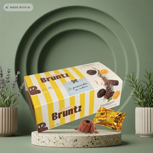 BRUNTZ Kougelhopf Kakaokonfekt Orange 100g – Elsässer Pralinen-Spezialität - Delikatess Express