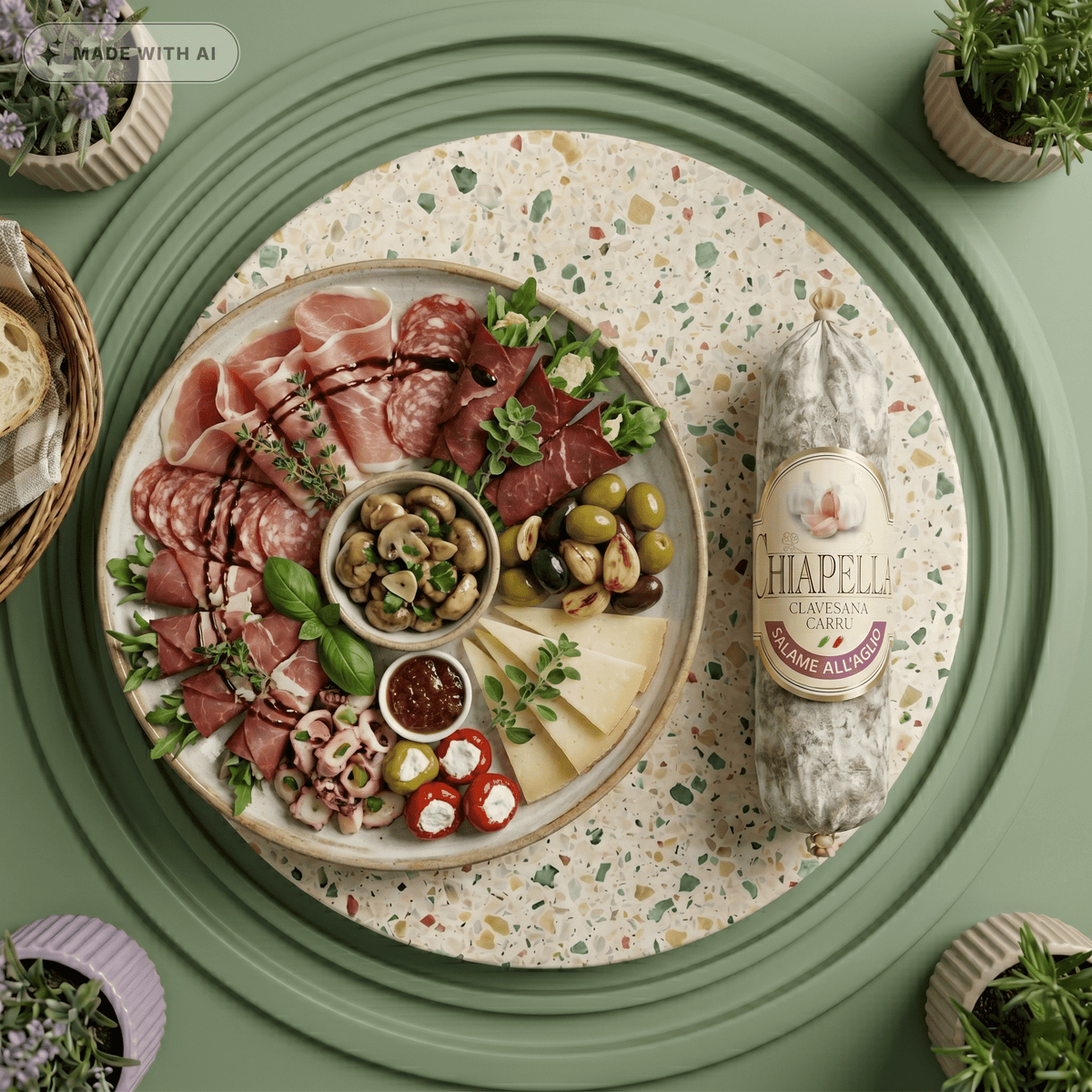 CHIAPELLA Knoblauchsalami - intensiver Geschmack mit Knoblauch - Delikatess Express