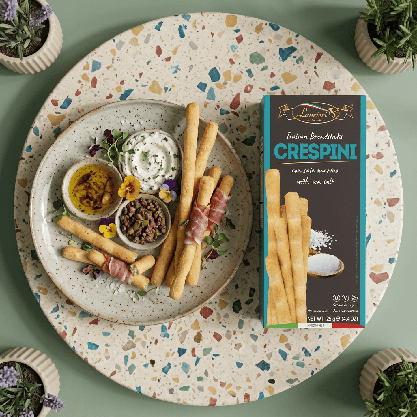 Crespini - Grissini Meersalz 125g - Delikatess Express