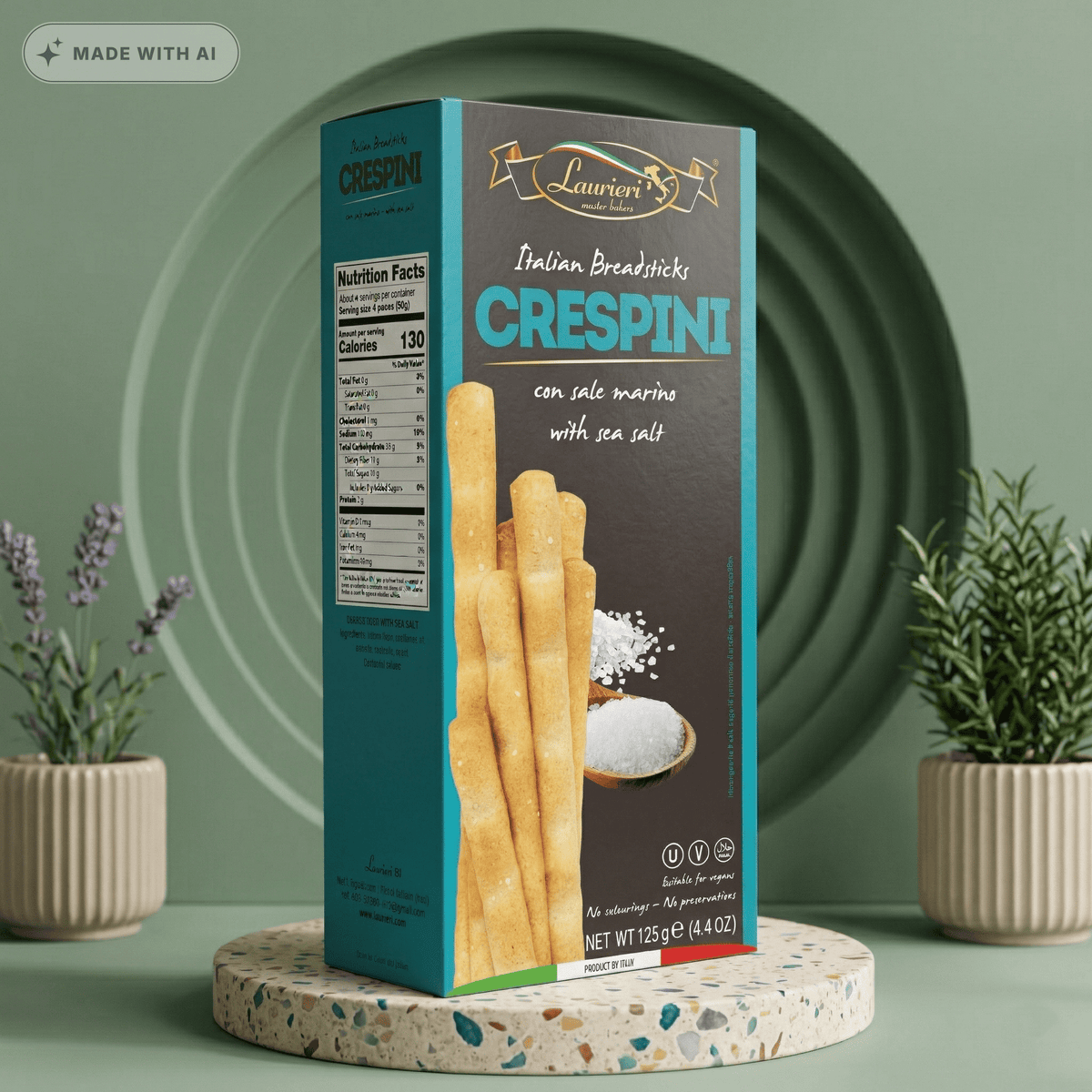 Crespini - Grissini Meersalz 125g - Delikatess Express