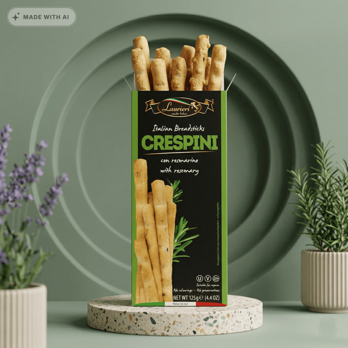 Crespini - Grissini Rosmarin 125g - Delikatess Express