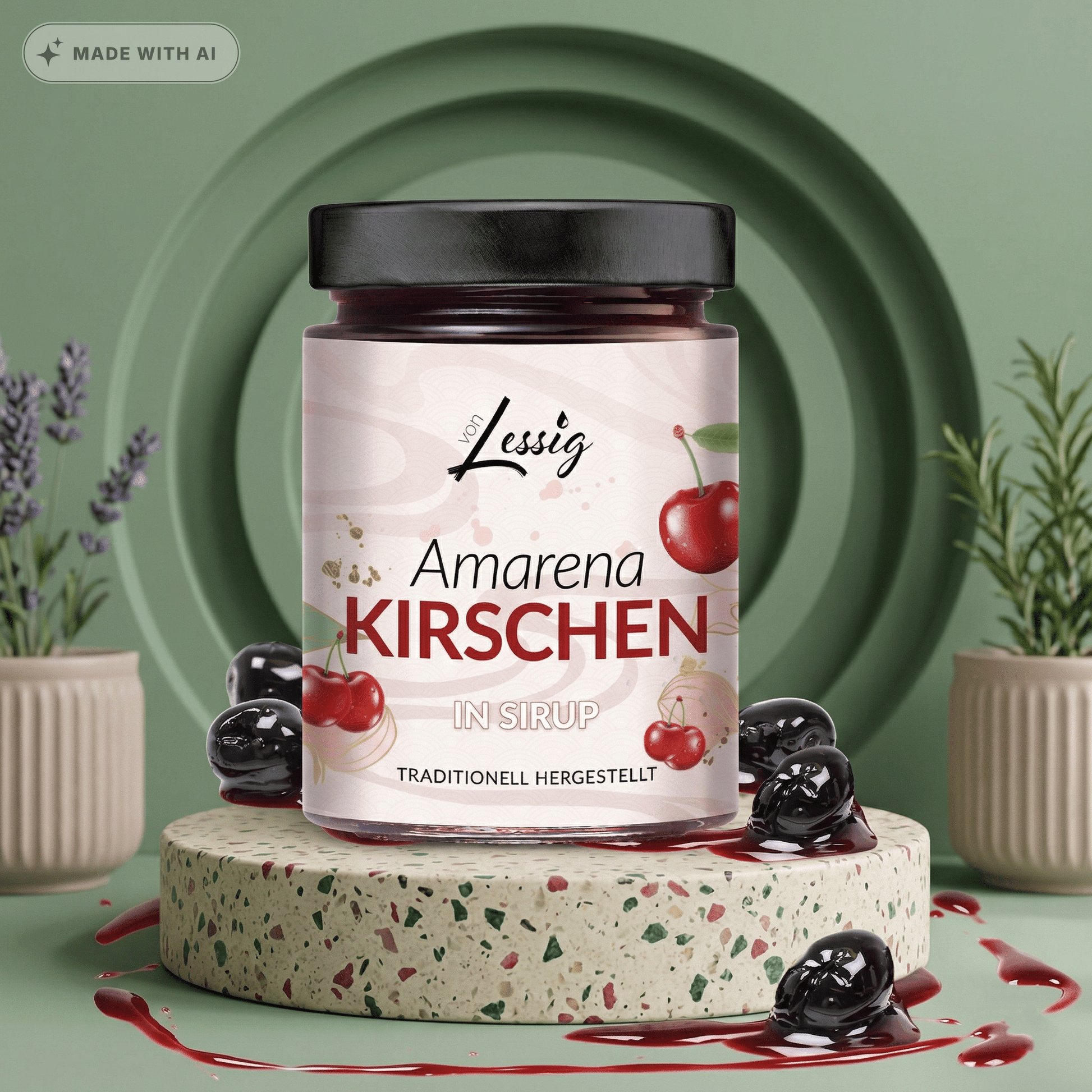 Delikate Maraschino Amarena Kirschen LESSIG - Delikatess Express