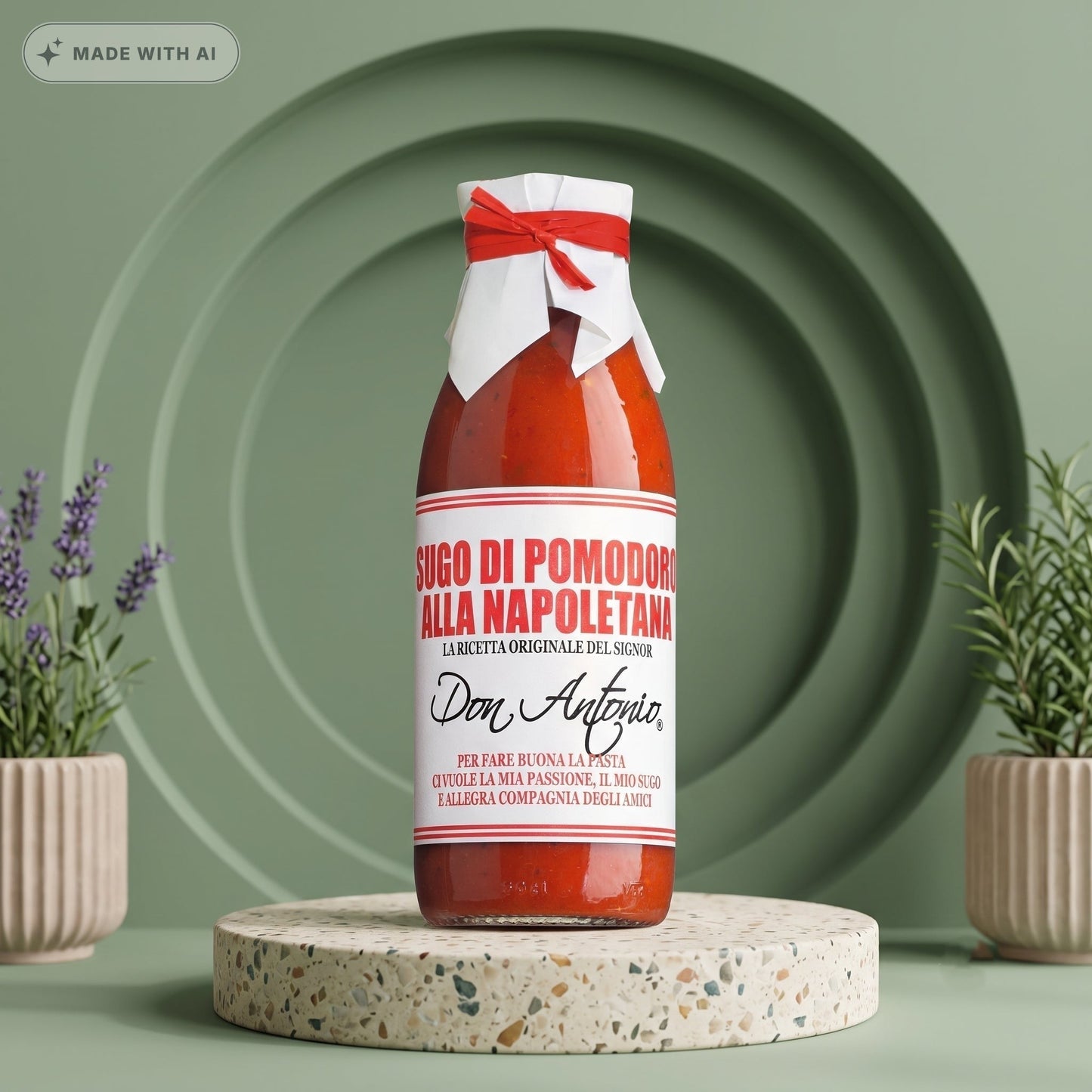 DON ANTONIO Sugo alla Napoletana 480ml – Traditionelle Tomatensauce mit Gemüse - Delikatess Express