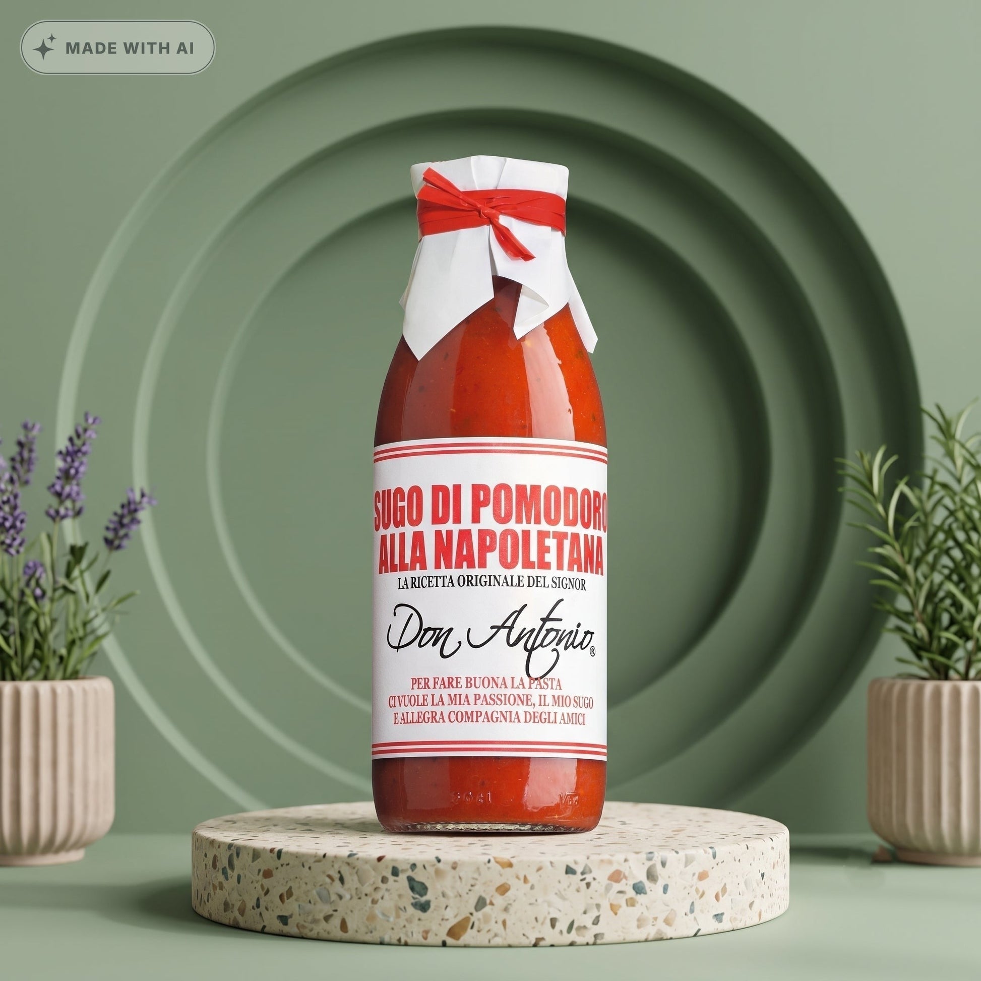 DON ANTONIO Sugo alla Napoletana 480ml – Traditionelle Tomatensauce mit Gemüse - Delikatess Express