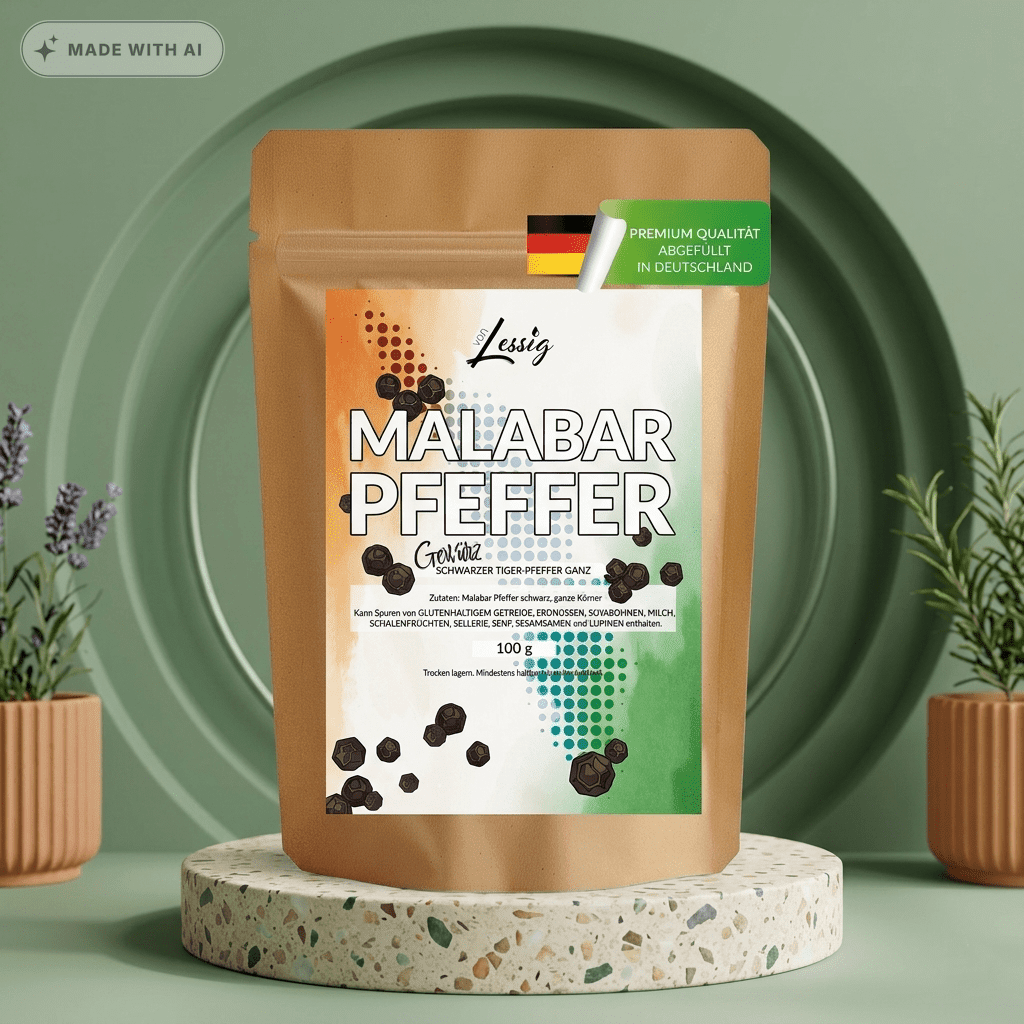Echter Malabar Tigerpfeffer | Ganze Körner von LESSIG - Delikatess Express