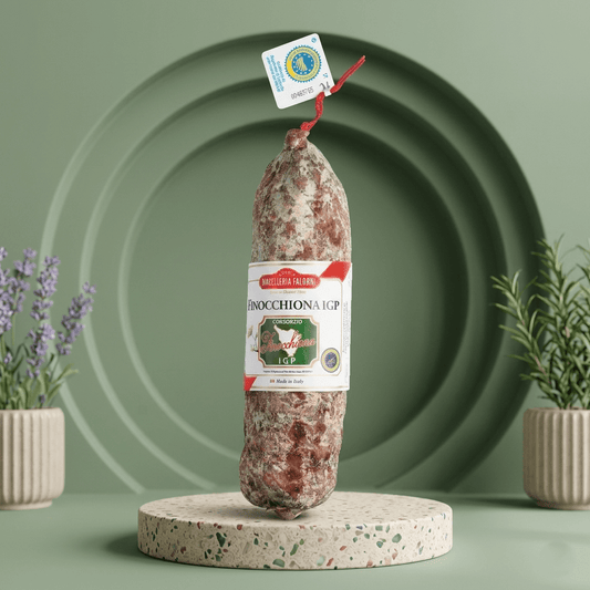 Fenchelsalami - Finocchiona, aus Bauchfleisch mit Wildfenchel FALORNI - Delikatess Express