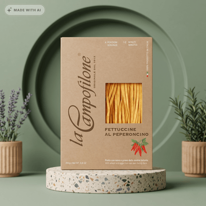 Fettuccine scharf Peperoncino - Eierbandnudeln von CAMPOFILONE - Delikatess Express