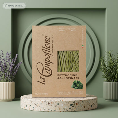 Fettuccine - Spinat - Eierbandnudeln von CAMPOFILONE - Delikatess Express