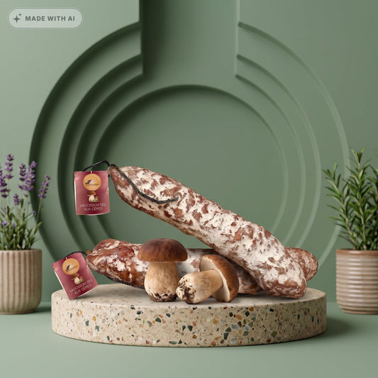 Französische Steinpilz-Salami – Saucisson aux cèpes (2 x 150g) - Delikatess Express