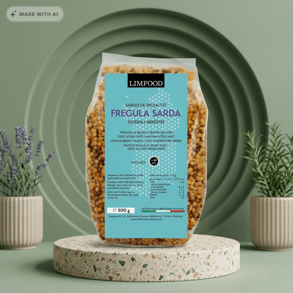Fregola Sarda Pasta, Kugelpasta Tostada LIMFOOD - Delikatess Express
