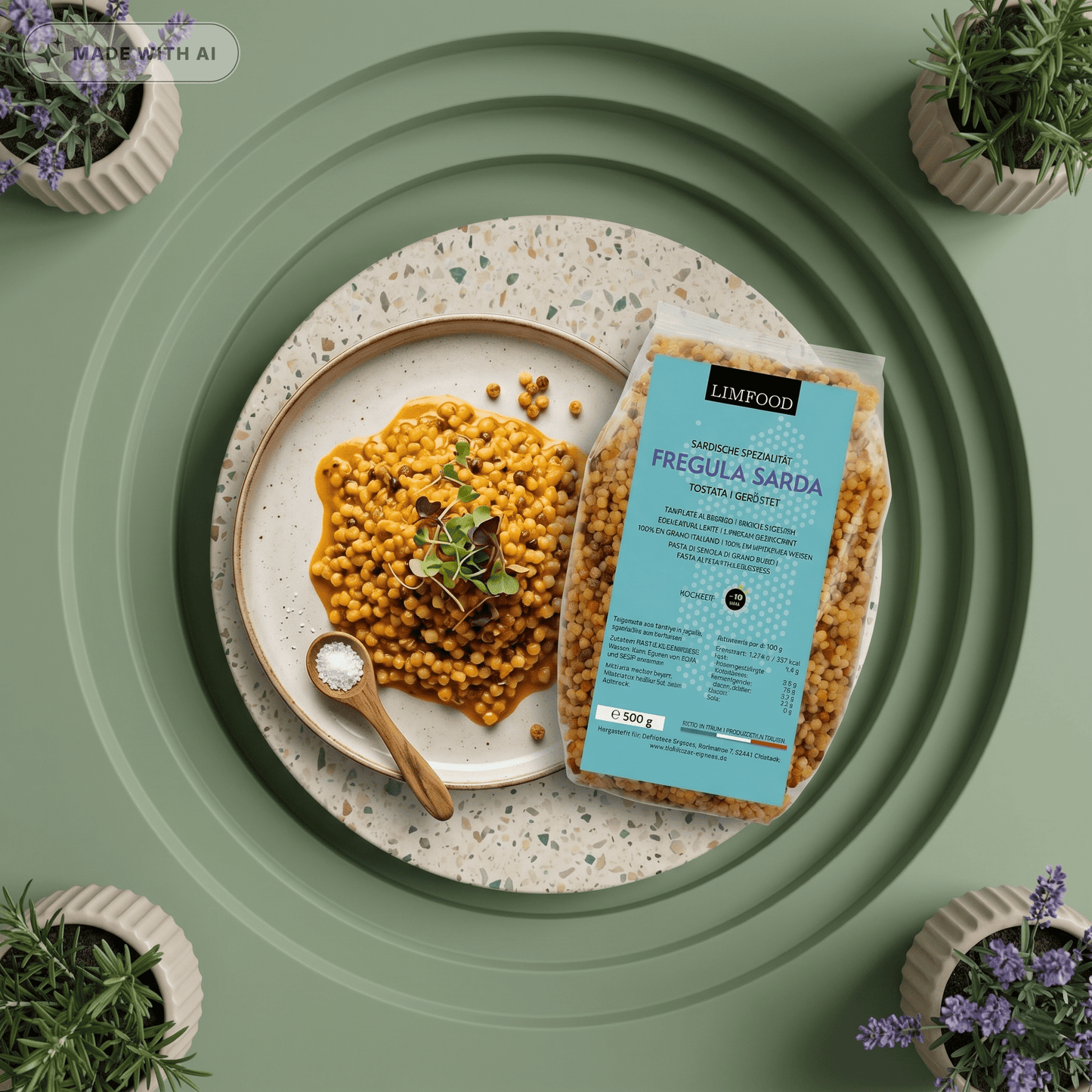 Fregola Sarda Pasta, Kugelpasta Tostada LIMFOOD - Delikatess Express