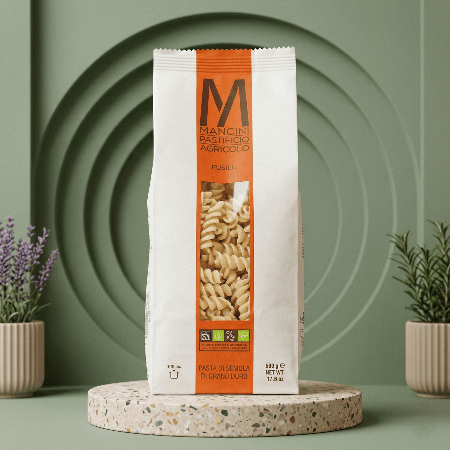 Fusilli gedrehte Nudeln, Hartweizenpasta von Pasta Mancini - Delikatess Express