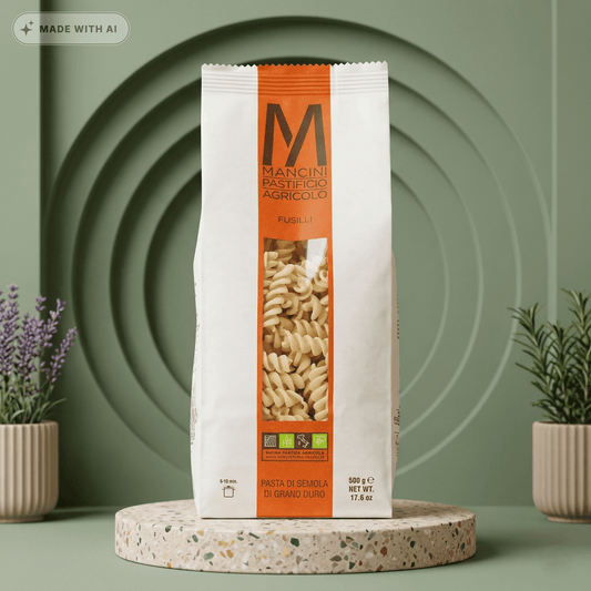 Fusilli gedrehte Nudeln, Hartweizenpasta von Pasta Mancini - Delikatess Express