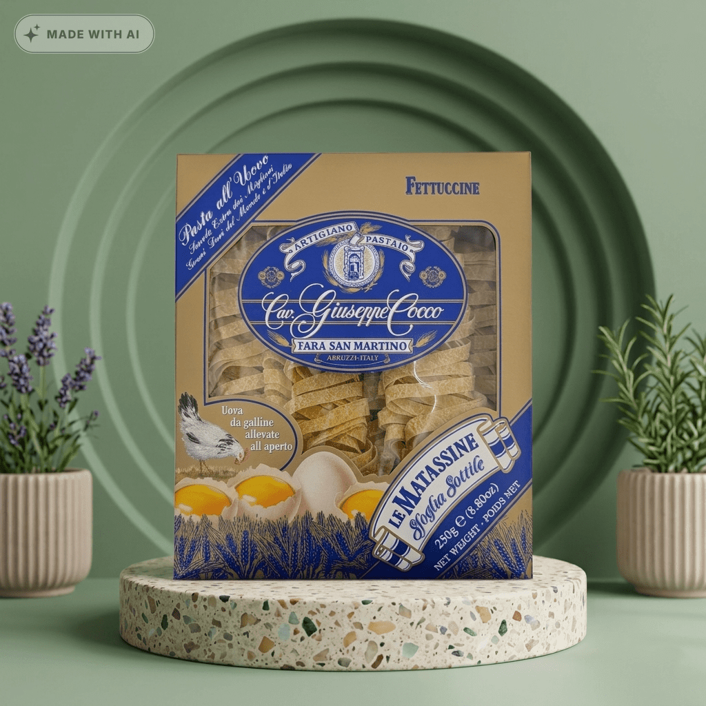 GIUSEPPE COCCO Fettuccine Nr 14 - Authentische italienische Pasta - Delikatess Express
